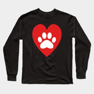 Pawprint on my Heart Long Sleeve T-Shirt